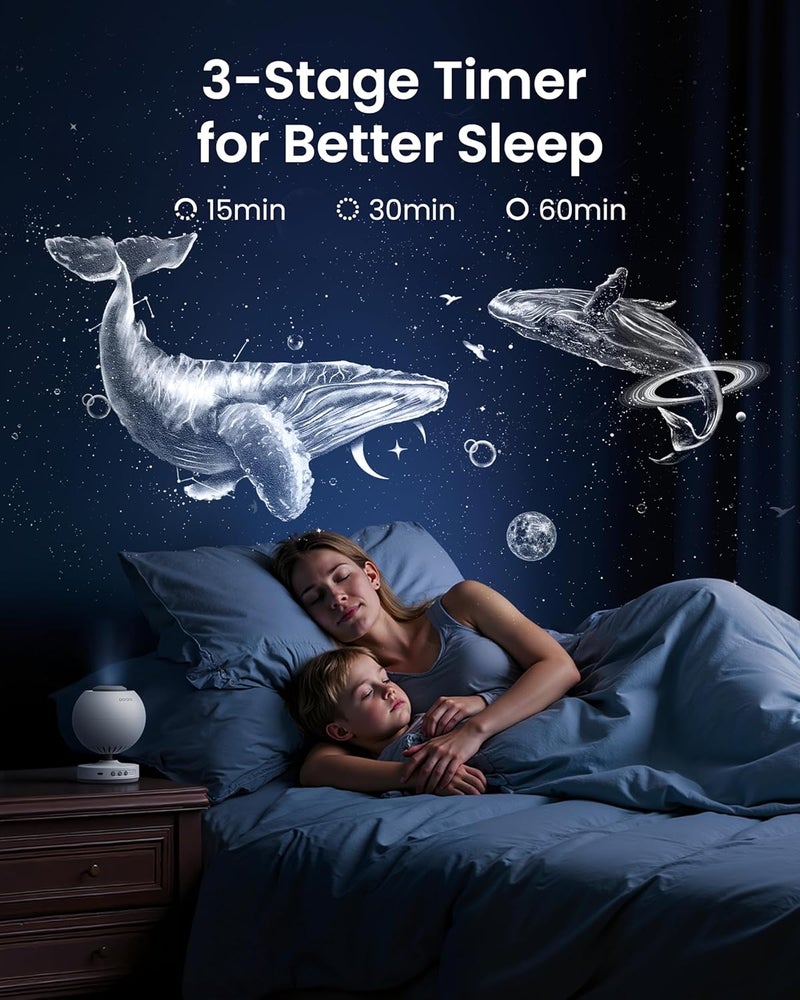 POCOCO Galaxy Star Projector with 2M-Pixel Lens & 5K Discs | Home Planetarium Projector for Relaxation, Study, and Sleep Aid | Includes 2 Films | Ideal Gift - Image 4